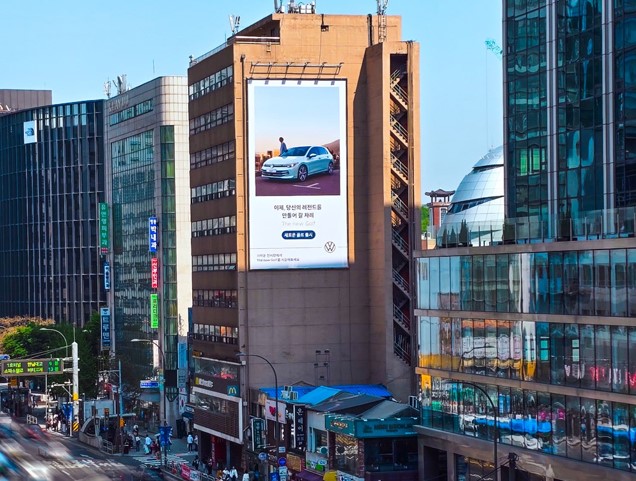 명동 위치 옥외 광고매체